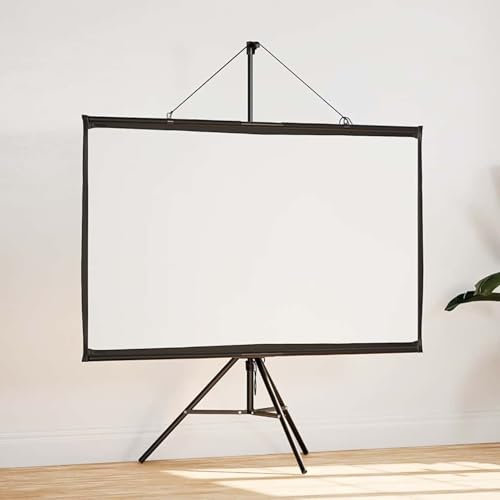 Juroupi Schermo di Proiezione con Treppiede 50 Pollici 16:9,Schermi di Proiezione,Portatile,Ideale per Home Theatre,Film all’Interno e Esterno-4101045