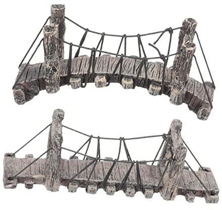 Yardwe 2 Stücke Harz Brücke Dekore Landschaft Miniaturen Brücke Modell Für Garten Decor Miniatur Dekorative Zubehör