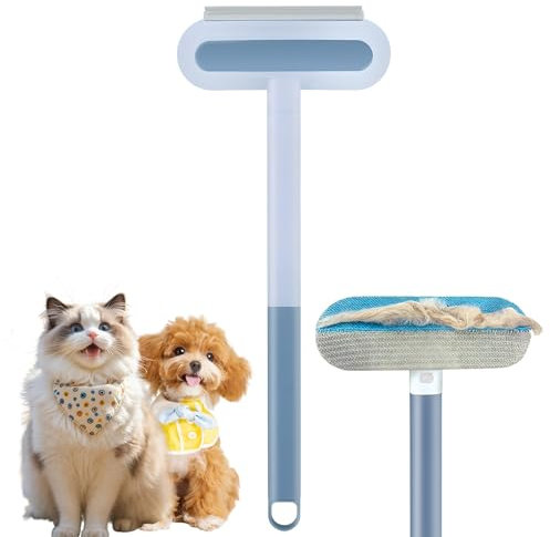 3-In-1 Pet Hair Remover Brush Set, Multifunctional Hair Removal Brush For Dogs And Cats, Reusable Lint Roller With Cleaning Comb, Blue
