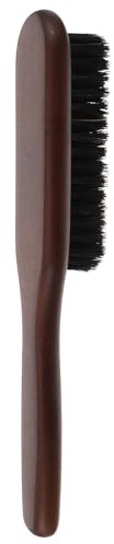 TEHAUX Spazzola per Barba da Uomo in Legno Setole Leggere e Design a Denti Fini per Styling e Cura della Barba in Viaggio a Casa
