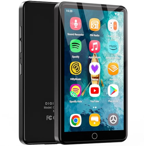 160 GB MP3 Player mit Android 13 OS, 4.02 Zoll MP3 Player mit Bluetooth und WiFi, 1080P HD MP4 Player, Musik Player mit vorinstallierten von Spotify, Audible und Play Store