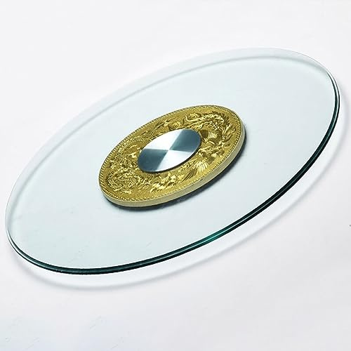 Vändskiva i härdat glas slät snurrning med hållbart aluminiumlegeringslager perfekt för matbord restauranger och underhållande