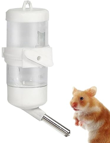 Biberón para Jaula de Hámster Bebedero de Jaula de 80 ml a Prueba de Fugas