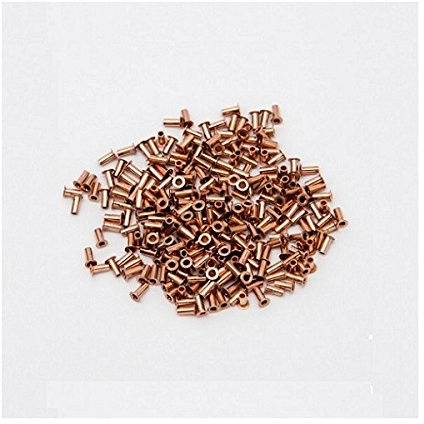 pcbfacile Copper rivets for PCB Through-Hole mechanical plating - Inner diameter 0.6mm/Hole diameter 0.8mm - 250 pcs.