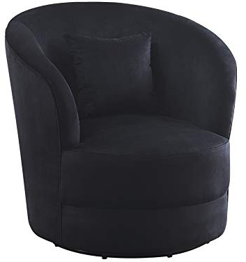 Atlantic Home Collection Sessel Colin, 360Grad, Polyester, Schwarz, BxTxH: 84cm x 85cm x 84 cm