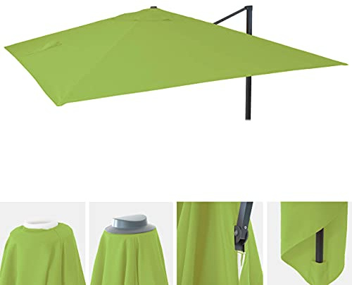 Mendler Housse pour Parasol de Luxe HWC-A96 3x4m (Ø5m) Polyester 3,5kg Vert Clair