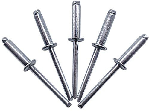 (50 Stück) Blindnieten 5,0 x 16 mm Offener Domkopf Popnieten DIN 7337 Stahlniete und Stahldorn (50, 5,0 x 16 mm)