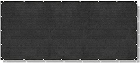 Alion Home Elegant Privacy Screen for Backyard Deck, Patio, Balcony, Fence, Pool, Porch, Railing - (3FT Height) Black (3' x 6')