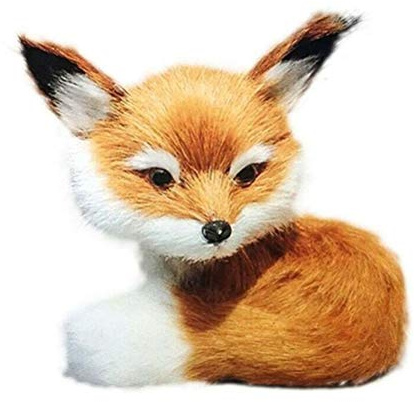 Simulation Fuchs Plüschfigur, Niedliche Mini Sitzende Plüschfigur, Weiche Kuscheldeko für Zuhause, Auto Dekoration, Geschenkidee