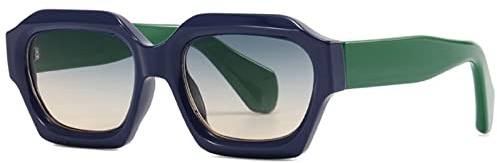 SHEEN KELLY gafas de sol hexagonales retro gruesas hombres y mujeres moda súper grandes, cuadradas, gruesas, negras de los años 90 gafas oscuras