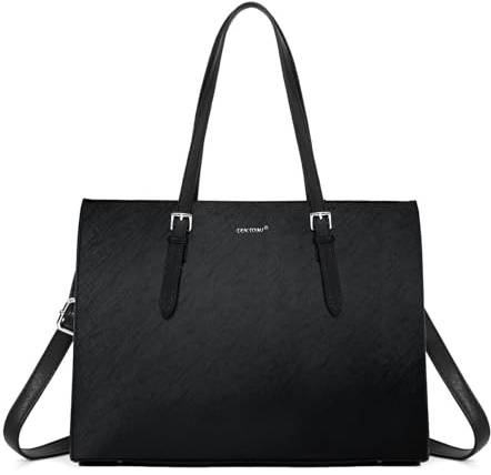 TANTOMI Handtasche Damen, Laptop Handtasche Damen für Büro Schule, Groß Tote Bag Aktentasche Notebooktasche Arbeitstasche Bürotasche Bsiness Taschen Damen 15,6 Zoll.