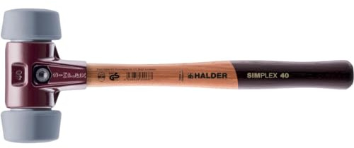 Simplex Schonhammer, 50:40, TPE-mid; mit Tempergussgehäuse und hochwertigem Holzstiel | D=50 mm | 3003.051