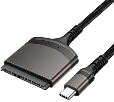 Hsthe Sea USB SATA Adapter USB to SATA 22 Pin Adapter Cable for 2.5 Hard Drive Driver SSD Laptop