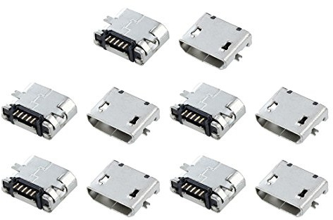 Janasiba Lot de 10 pièces de rechange type B Micro USB femelle femelle Connecteur de connecteur femelle, 037000