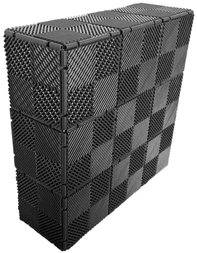 Ready Covers EZ Connect Cover - Vented Safety Steam Radiator Cover/Proyective Heating Cabinet for Home & Office: Easy Snap Connection - Charcoal 80 Tiles (RCEZC-80) (Charcoal, 80 Tiles)