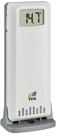 TFA Dostmann TFA-ID Ersatz-/Zusatzsender ID-A0, 30.3900.02, für Temperatur und Luftfeuchtigkeit, für TFA.me Stationen, zur Klimakontrolle, außen oder innen, 100m Reichweite, 868 MHz, weiß