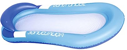 ibasenice 1stück Aufblasbarer Schwimmring Für Erwachsene Wasserliege Im Eleganten Blau Für Pool Strand Und Entspannte Tage Sonne
