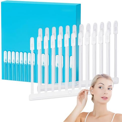 Sticky Ear Wax Removal 48 PCS Reusable Self Sticky Ear Cleaner Earwax Removal Kit Professional Washable Silicone Ear Buds Cleaner Set Soft Comfortable Dry Earwax Remover Tool for Adults Kids Daily Use