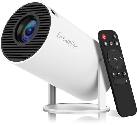 Mini Projector with WiFi and Bluetooth, 4K 1080P Support Portable Projector, 170 ANSI, 180° Rotatable, Auto Keystone Correction, 40-130 Screen Video Projector for Laptop/PC/Smartphone