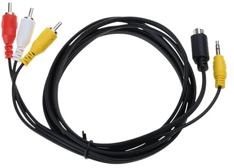 Flexible 6 Feet S Video 4Pin And 3.5mm Stereo Sound Male To 3RCA Male Composite Adapter Cable For Desktop HDTV