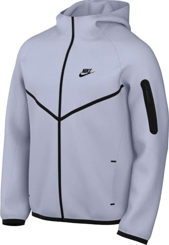 Nike Tech Men's Fleece Windrunner Full-Zip Jacket (Ghost/Black), Ghost/Black, Small