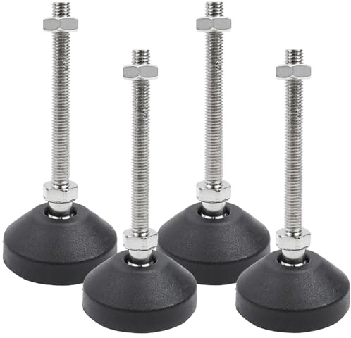 M8 Leveling Feet 880 Lb Capacity, 4 Inches Height - 2 Inches Base, 4Pcs