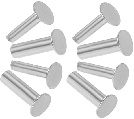 FONDOTIN 4 Paires Rivets Manche Couteau Acier Inoxydable Kit Fixation Solide pour Réparation et Restauration de Poignée de Couteau de Cuisine DIY
