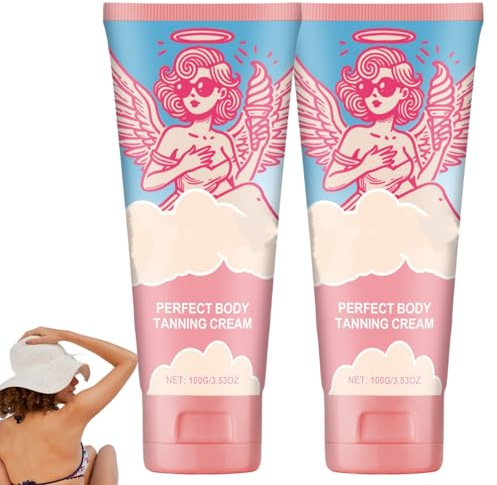 2PCS 100g Body Tanning Cream, Tanning Accelerator Moisturiser, Hydrating Sunbed Lotion,Smooth Finish,Bronze Su/nbed Cr/eam,Hydrating Self Tanning Lotion,Smooth Tan for Face & Body
