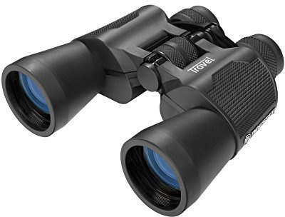 Bresser Fernglas Travel 7x50 Porro mit robuster Gummiarmierung und Stativanschlussgewinde inklusive Umhängegurt und Transporttasche