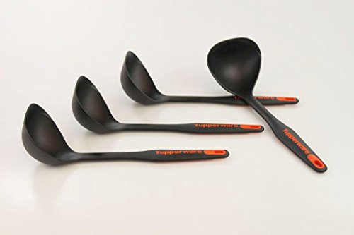 TUPPERWARE Griffbereit Schöpflöffel TOP-Schöpflöffel (4) Löffel schwarz-orange