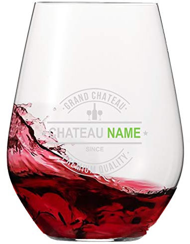 Spiegelau Verre à vin [vin rouge] avec gravure personnalisée [nom] et [motif 3] – Meinglas