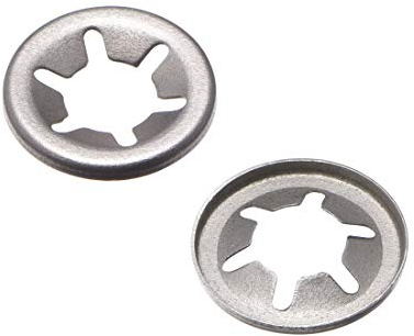sourcing map 100 Stück Sicherungsscheiben Sicherungsclips Drücken Verschluss Innenzahn Klemmscheiben Unterlegscheiben M7 x 15mm aus Edelstahl