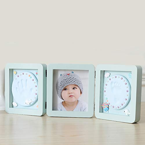HYLR Baby Handabdruck und Fußabdruck Fotoalbum，personalisiertes Baby-Geschenk,precious gifts，Keepsake Box Decorations for Room Wall