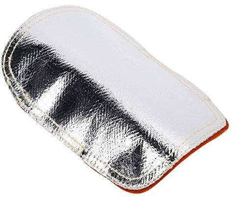 Sonew Welding Hand Pad, Guard Gloves, Leather Aluminized Back Heat Shield Split Cowhide