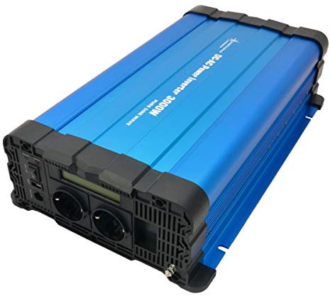 SOLARTRONICS FSD 12V 3000 Watt Spannungswandler, Reiner Sinus Wechselrichter 12v auf 230v, Inverter 12V 220V Power Inverter AC/DC Wohnmobil Campervan