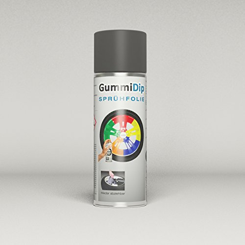 Gummi Dip Sprühfolie Einzeldose 61090007 Flüssiggummi Spray, 400 ml, eisengrau matt