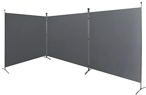 Steel-AID Triple-Panel Privacy Room Divider – Folding Partition Privacy Screen for Office, Classroom, Dorm Room, Kids Room, Studio, Conference - 216 x 72 - Easy to Assemble, Freestanding & Foldable