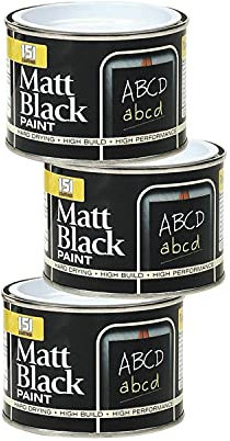 M1SS 151 Matt Black Paint Black Board School Chalk Wood Metal Concrete School 180ml x3