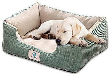 Galatée Hundebett, Warmes, Weiches, Bequemes Haustierbettsofa, Memory-Schaum-Hundesofa, Abnehmbares Und Waschbares Haustierbett(L, Grün)