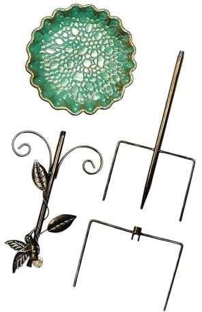 Woedpez Wrought Iron Bird Bath Feeder Bowl for Garden and Patios with Rust Proof Coating and Stable Base Design Bird Bathing Station