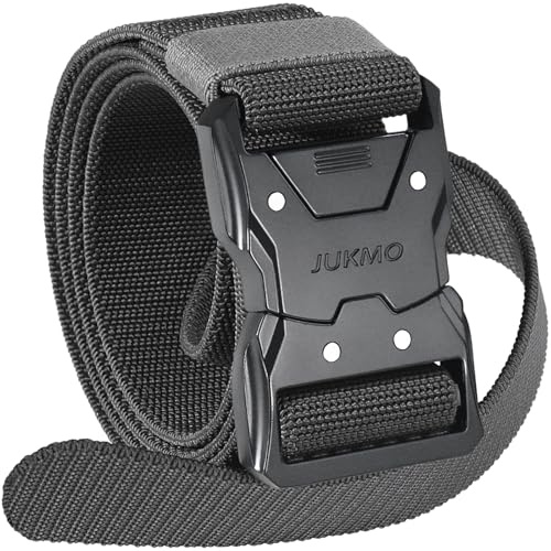 JUKMO Quick Release Tactical Belt, Military Work 1.5 Nylon Web Hiking Belt
