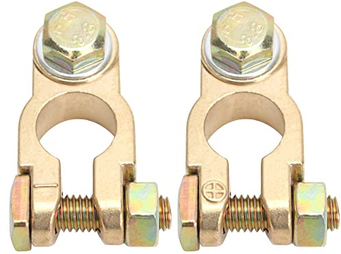 Anruyi 2 PCS M8 Car Battery Terminals - Quick Release Round Post Clamp Connectors