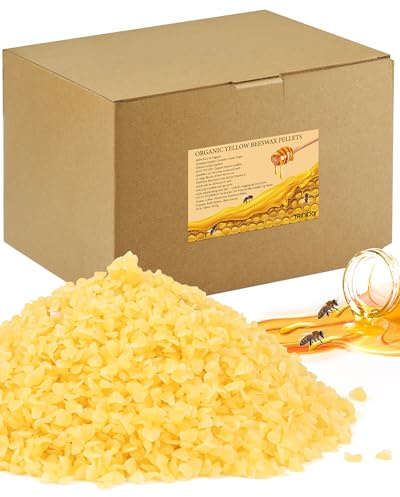 TRINIDa Beeswax Pellets 4.53kg, Yellow Bees Wax for DIY Candles, Beeswax for Candle Making, Skin, Body, Face, and Hair Care, Lotions, DIY Creams, Lip Balm and Soap Making Supplies