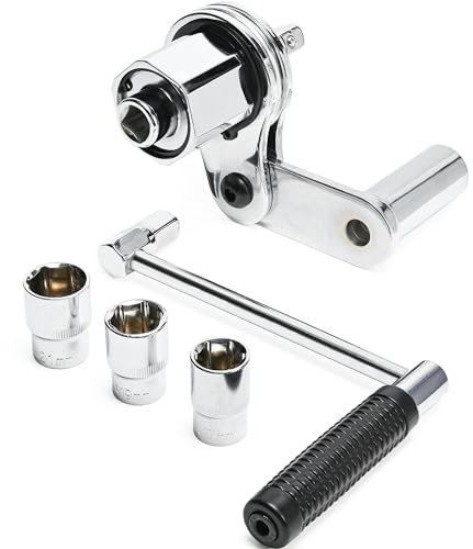 VQP Torque Multiplier Set 1/2” DR w/ 3 Sockets, Labor Saving Lug Nut Remover, Hand Lug Nut Wrench Kit, Portable Wrench Sockets Set (Max 680N/M, Upgraded 8-Point)