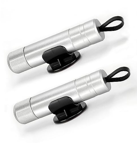ACEBON 2 Pack Car Safety Hammer & Seat Belt Cutter – Emergency Window Breaker and Vehicle Escape Tool for Quick Car Escape, Compact Life-Saving Tool with Mounting Strap