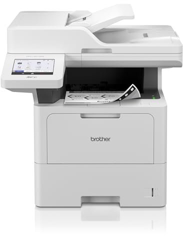 Brother MFC-L6710DW 4-in-1 Mulifunktionsdrucker schwarz weiß (A4, 50 Seiten/Min., 1.200x1.200 DPI, LAN, WLAN, Duplex-ADF, 520 Blatt Papierkassette) weiß/grau