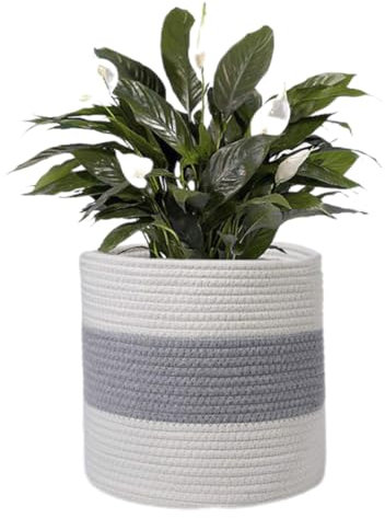 Hintyne Macetas De Interior con Cuerda De Yute Cesta para Plantas Cesta Tejida para Plantas Cuerda De Yute Maceta Maceteros De Flores para Decoración del Hogar Tipo 2