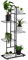 Relaxdays Estantería para Plantas Metálica, 5 Niveles, Mueble para Macetas, Repisas de Flores, Acero, 96x45x22 cm, Negro
