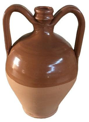 Vaso in terracotta semismaltato da 20 cm, grande vaso ceramico per casa, cucina, sala da pranzo, soggiorno, camera da letto, ufficio, bagno