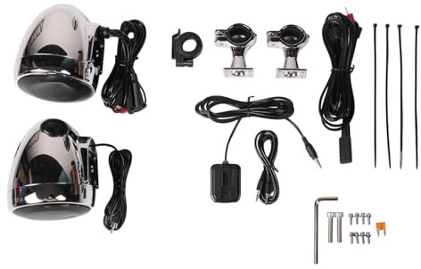 Booso 300W Amplificatore Moto Stereo Bluetooth Radio Altoparlanti 4 Pollici Moto Stereo Bluetooth Radio Altoparlanti con USB AUX MP3